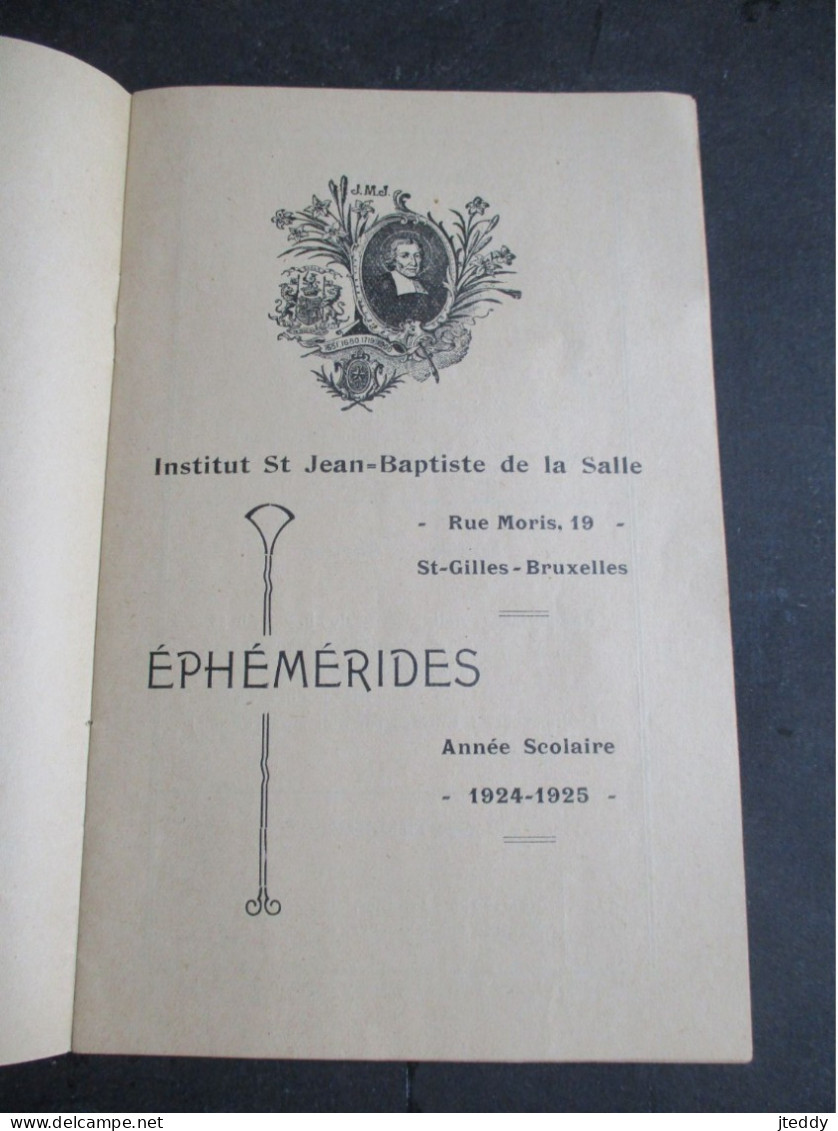 OUD  1924--1925  BOEKJE  Intitut  ST  JEAN -  BAPTISTE  De La SALLE  Rue Moris  ST-  GILLES  -  BRUXELLES - St-Gillis - St-Gilles