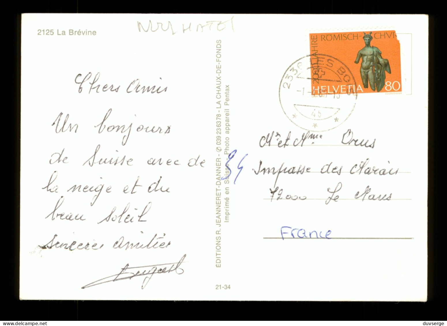 Suisse NE Neuchatel La Brevine Carte Postale Multivues - La Brévine