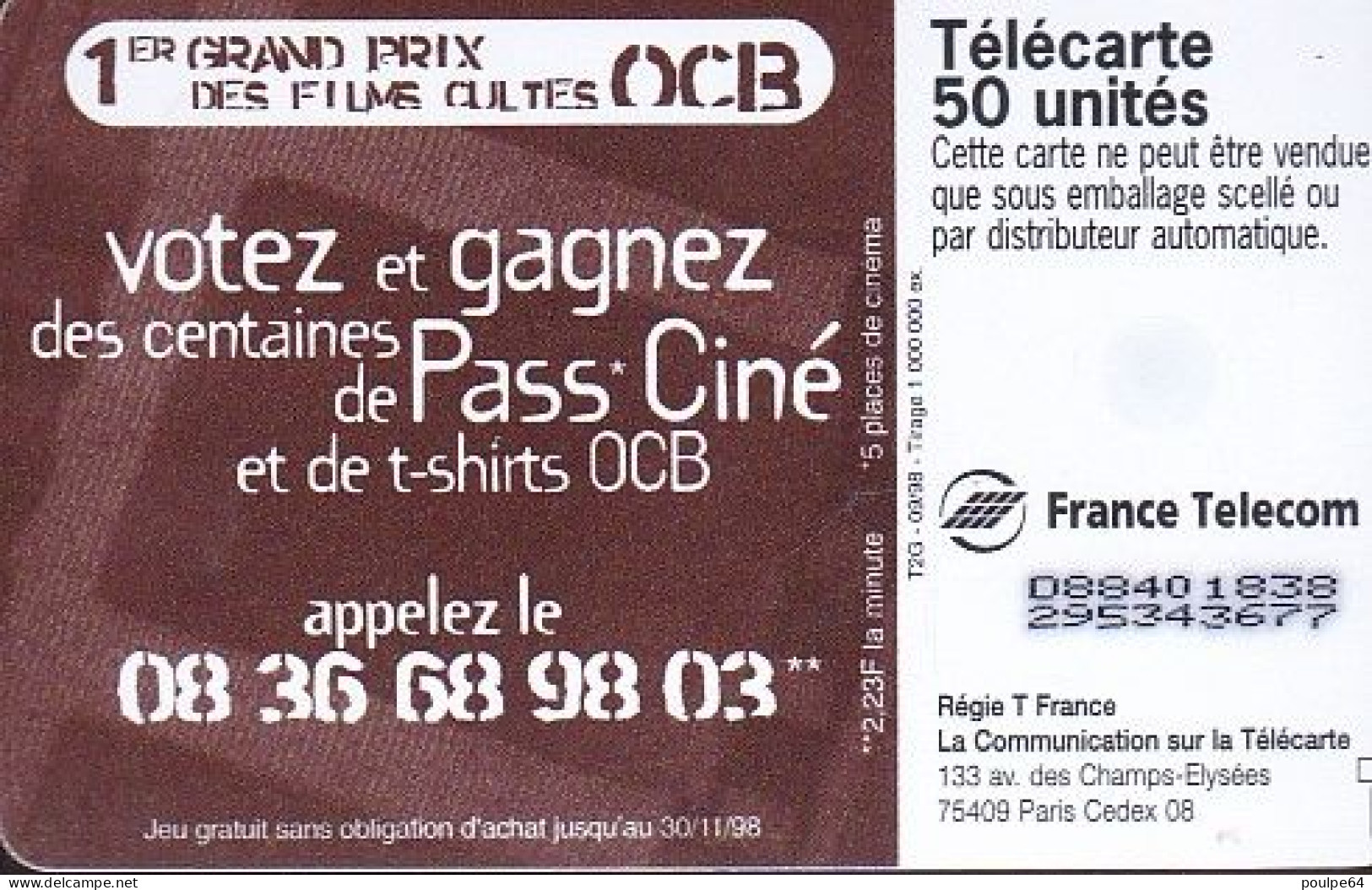 F908  09/1998 - OCB - FILMS - 50 OB2 - 1998