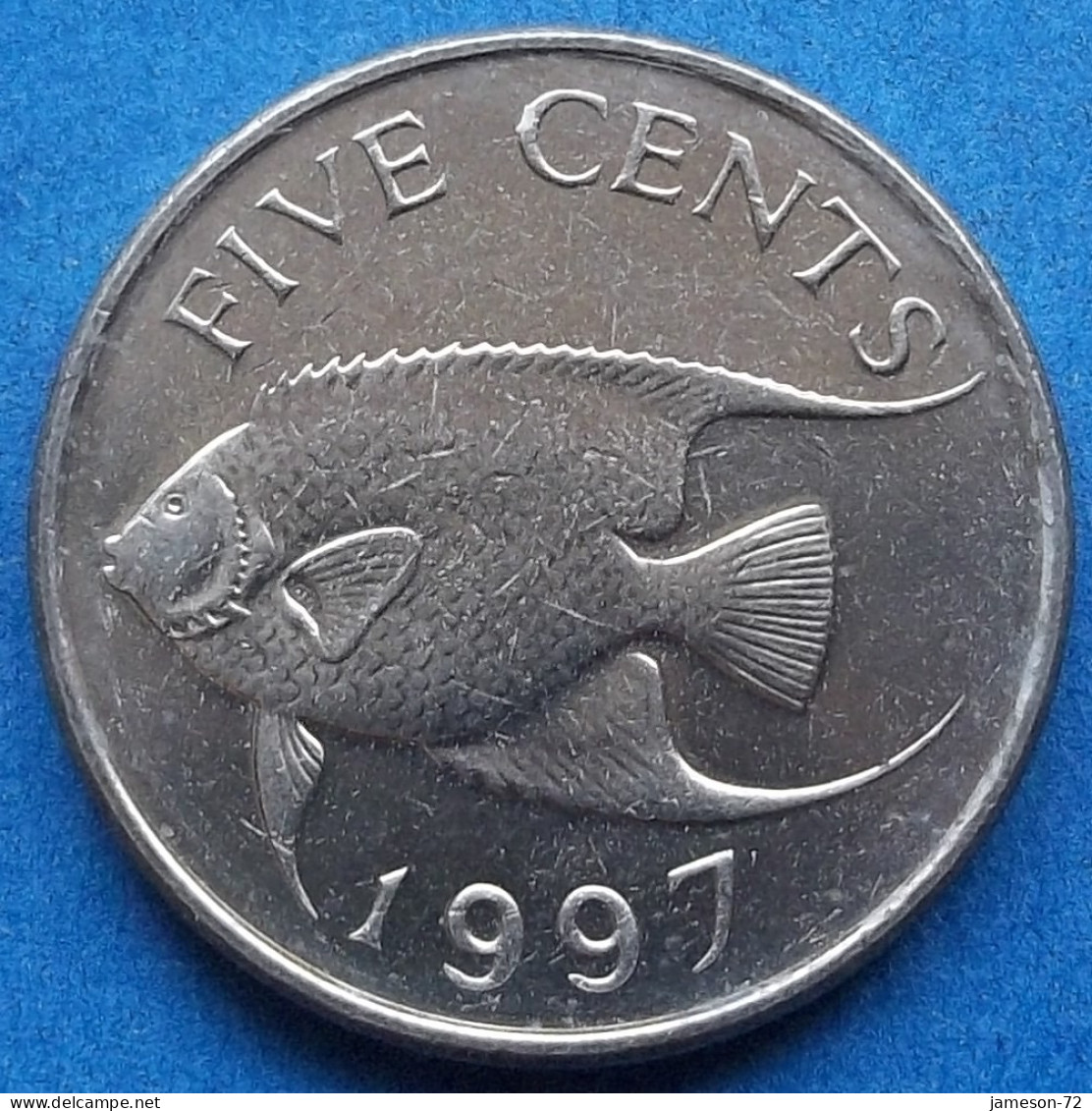 BERMUDA - 5 Cents 1997 "Queen Angel Fish" KM# 45 Elizabeth II Decimal Coinage (1970-2022) - Edelweiss Coins - Bermuda