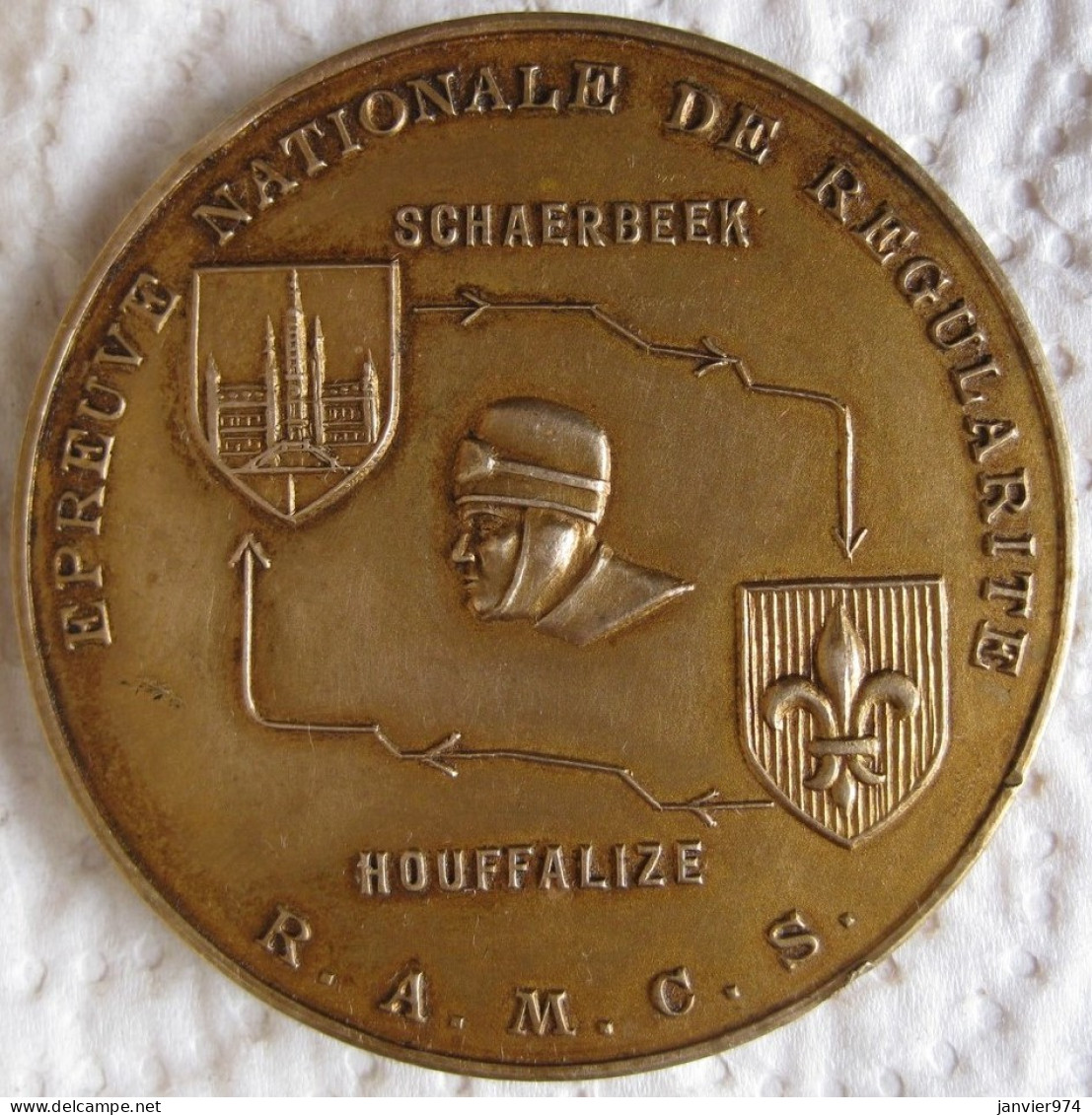 Médaille Epreuve Nationale De Régularité R.A.M.C.S. Schaerbeek – Houffalize, 1957, Course De Voiture - Autres & Non Classés