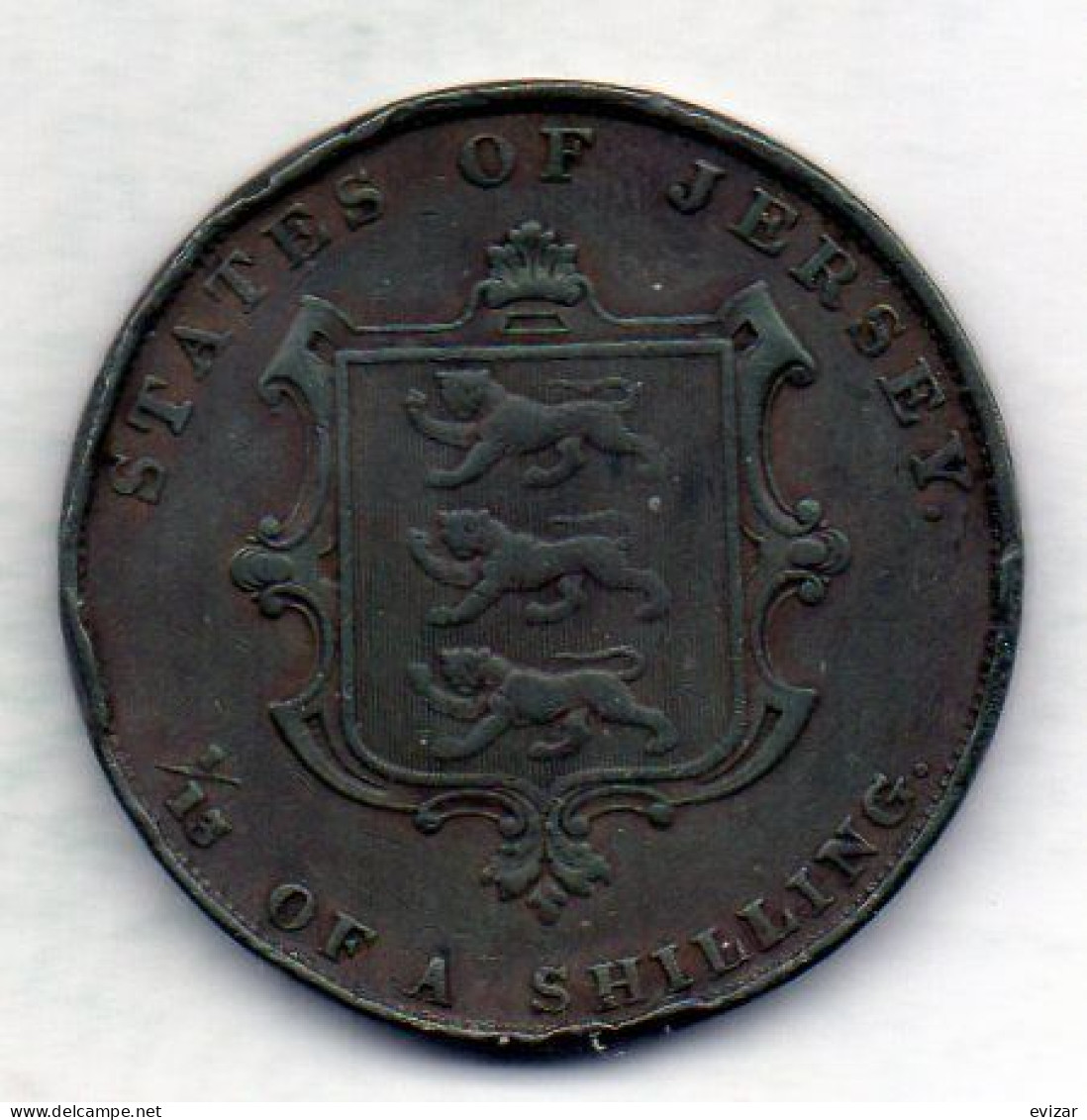 JERSEY, 1/13 Shilling, Copper, Year 1861, KM # 3 - Jersey