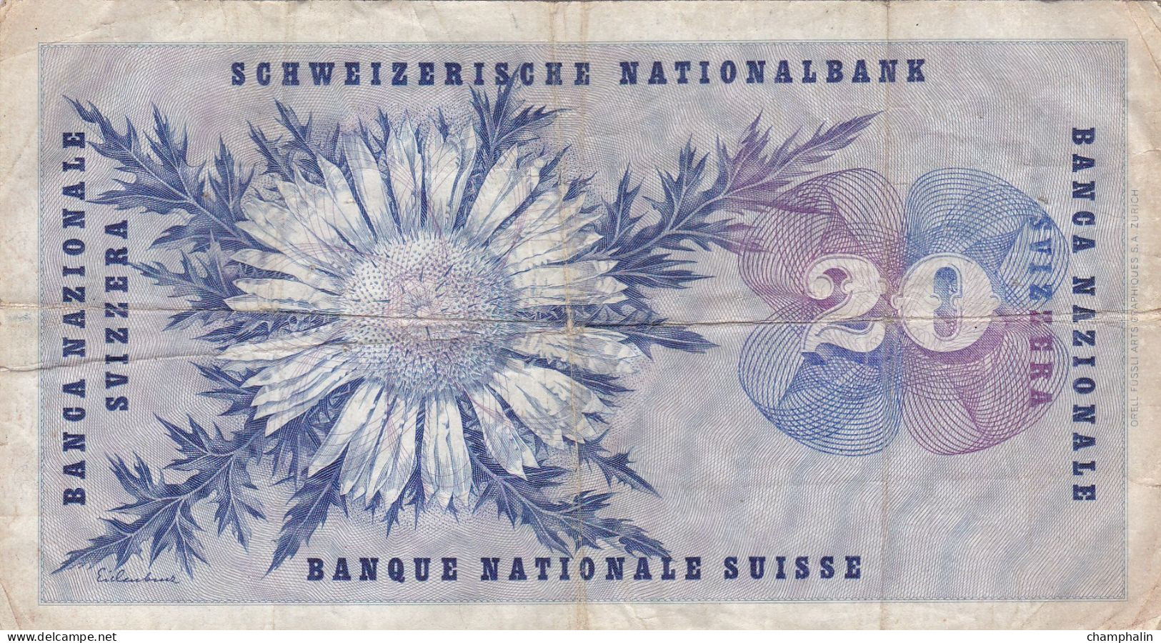 Suisse - Billet De 20 Francs - Guillaume-Henri Dufour - 16 Décembre 1958 - P46f - Suisse