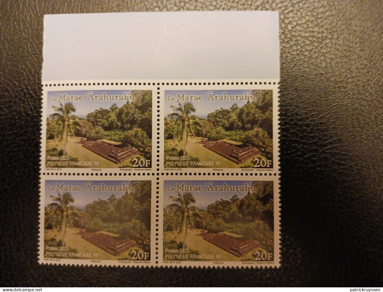 Polynesia 2023 Polynesie Tourist Spots Tahiti Monument Le Marae 'Arahurahu Monument Tour Ile 4v Mnh BLOCK BDF UP - Unused Stamps