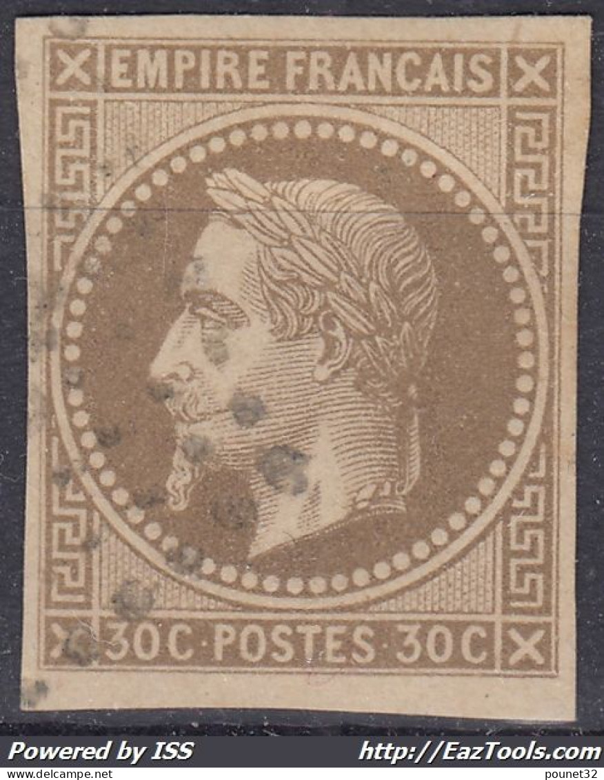 TIMBRE COLONIES GENERALES EMPIRE N° 9 OBLITERATION LEGERE - TB MARGES - COTE 80 € - Napoleon III