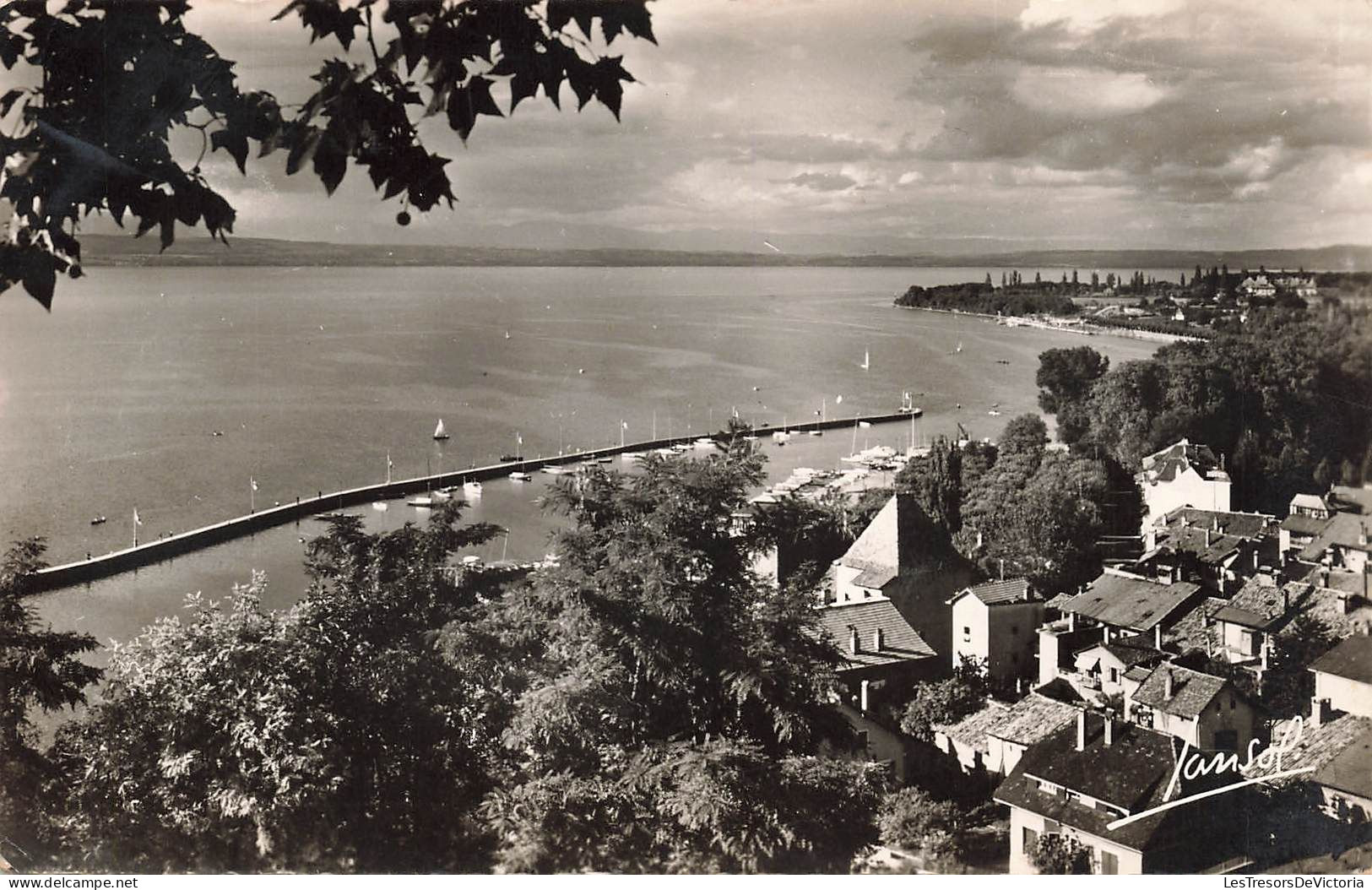 FRANCE - Thonon Les Bains - Vue Générale Et La Pointe De Ripaille - Carte Postale - Thonon-les-Bains