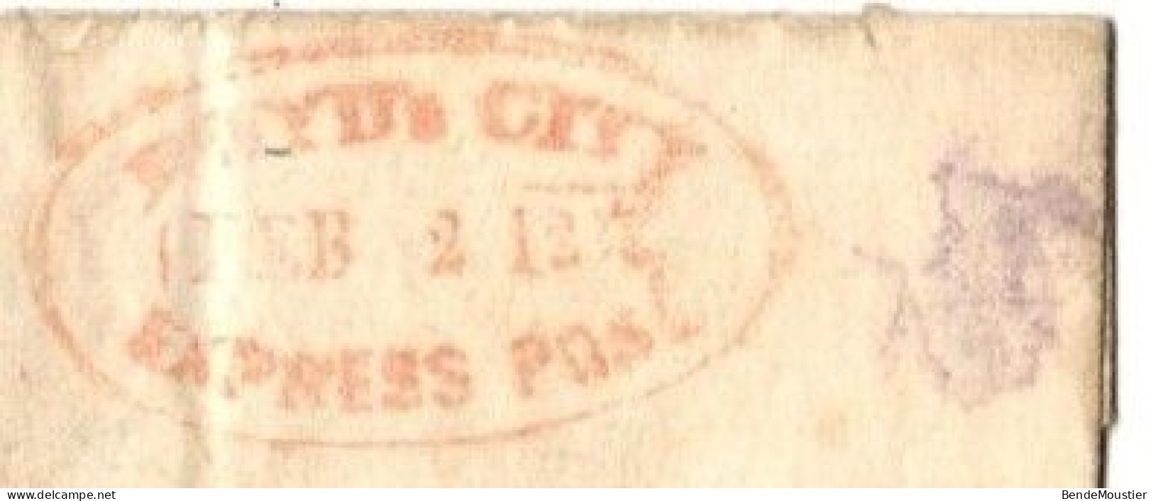 (N87) USA Red Postal Markings Boyd's City Express Post. - …-1845 Prefilatelia