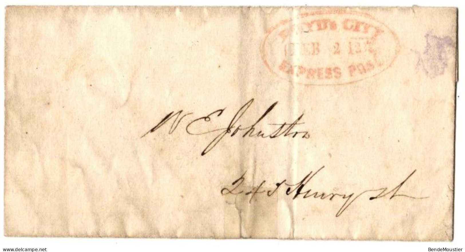 (N87) USA Red Postal Markings Boyd's City Express Post. - …-1845 Prefilatelia