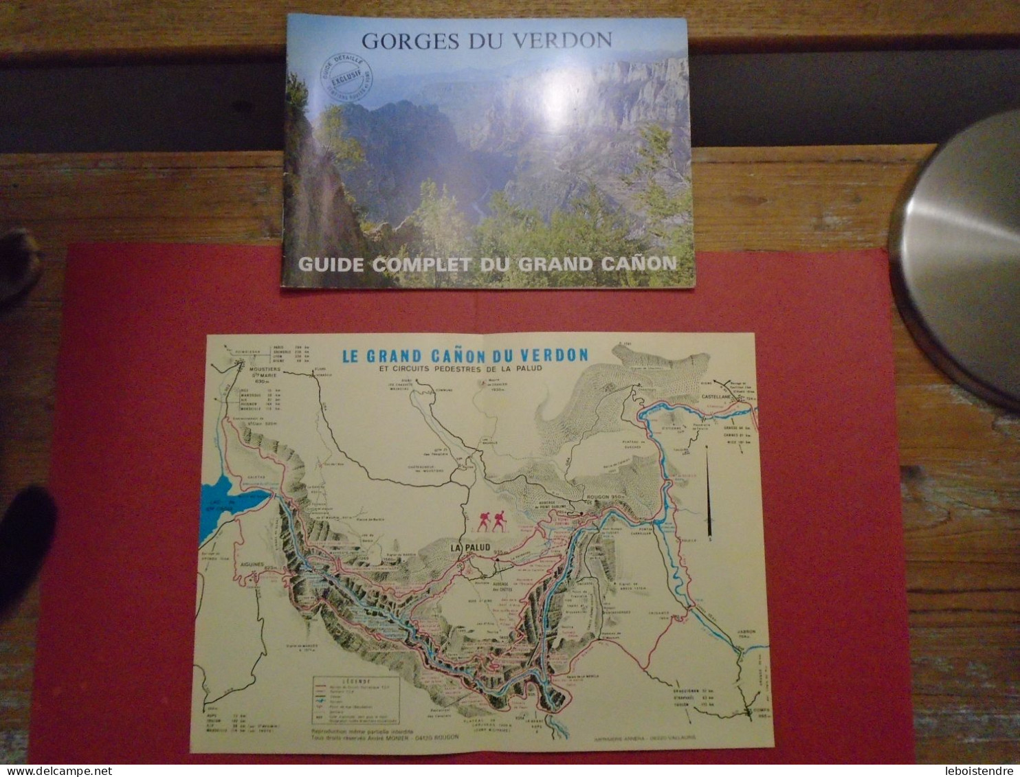 GORGES DU VERDON GUIDE COMPLET DU GRAND CANON DETAILLE EXCLUSIF SENTIERS ROUTES ET FOND AVEC CARTE / POSTER A PART - Provence - Alpes-du-Sud