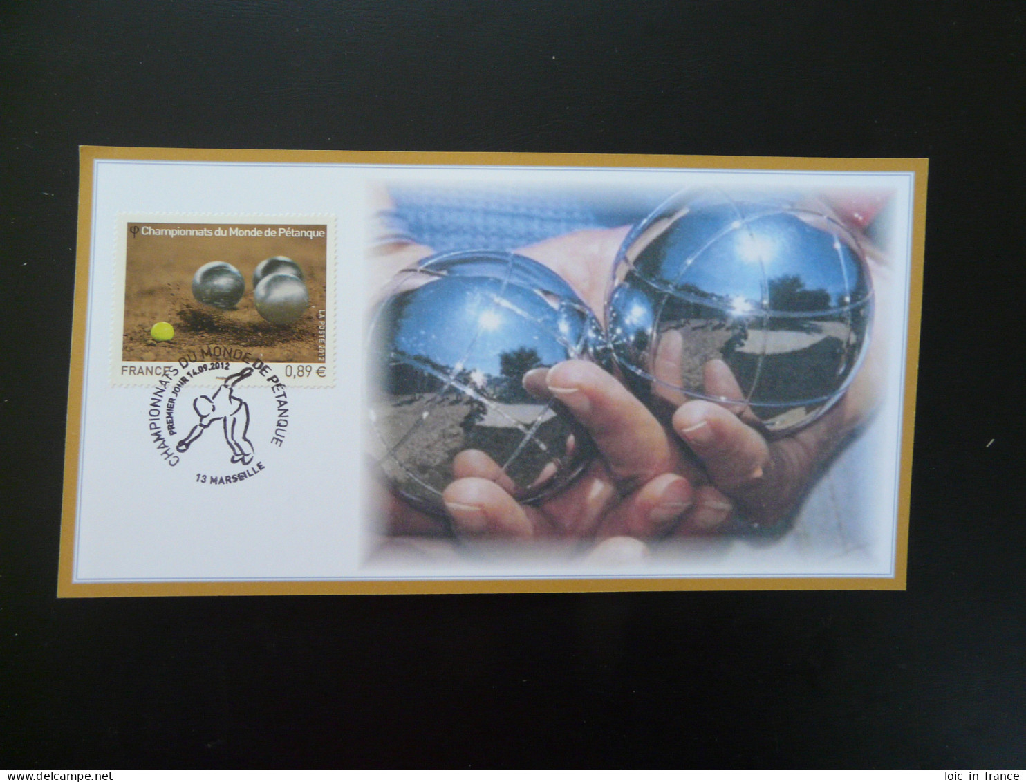 Carte FDC Card Championnat Du Monde Pétanque 13 Marseille France 2012 - Bowls