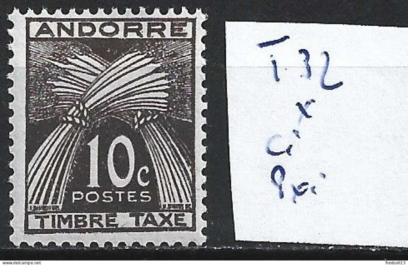 ANDORRE FRANCAIS TAXE 32 * Côte 0.80 € - Unused Stamps