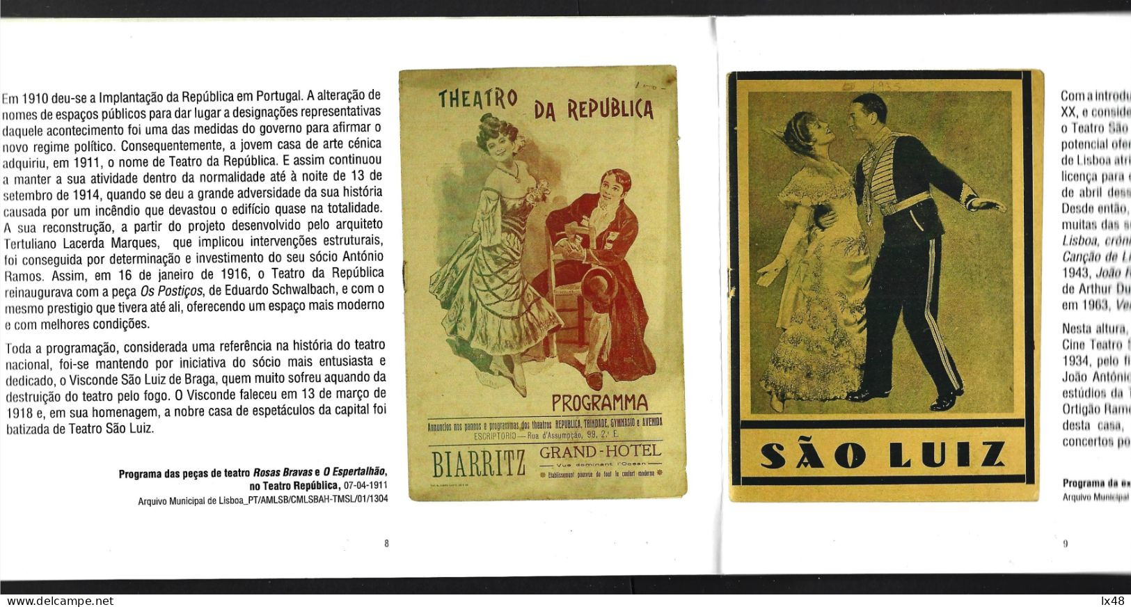 Livro 125 Anos Teatro S. Luiz, Lisboa. Teatro D. Amélia. Visconde São Luís De Braga. 36 Páginas. Book 125 Years Teatro S - Livres Anciens