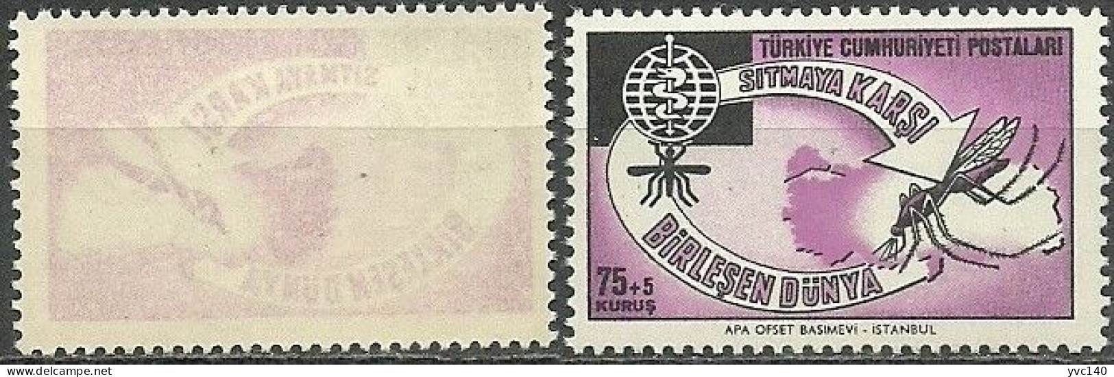 Turkey; 1962 World Malaria Eradication "Abklatsch" ERROR - Neufs