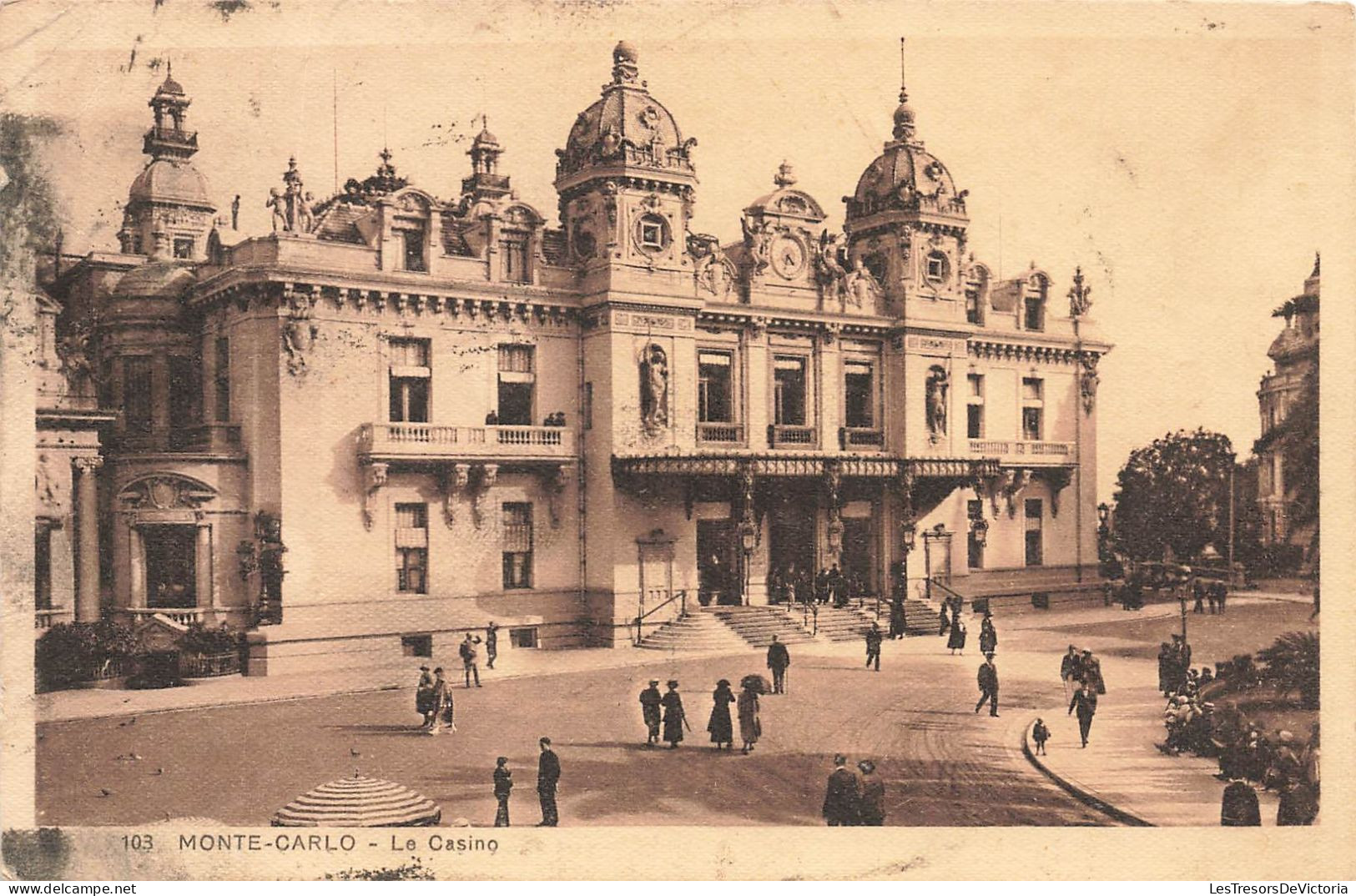 MONACO - Le Casino - Entrée - Animé - Carte Postale - Casino