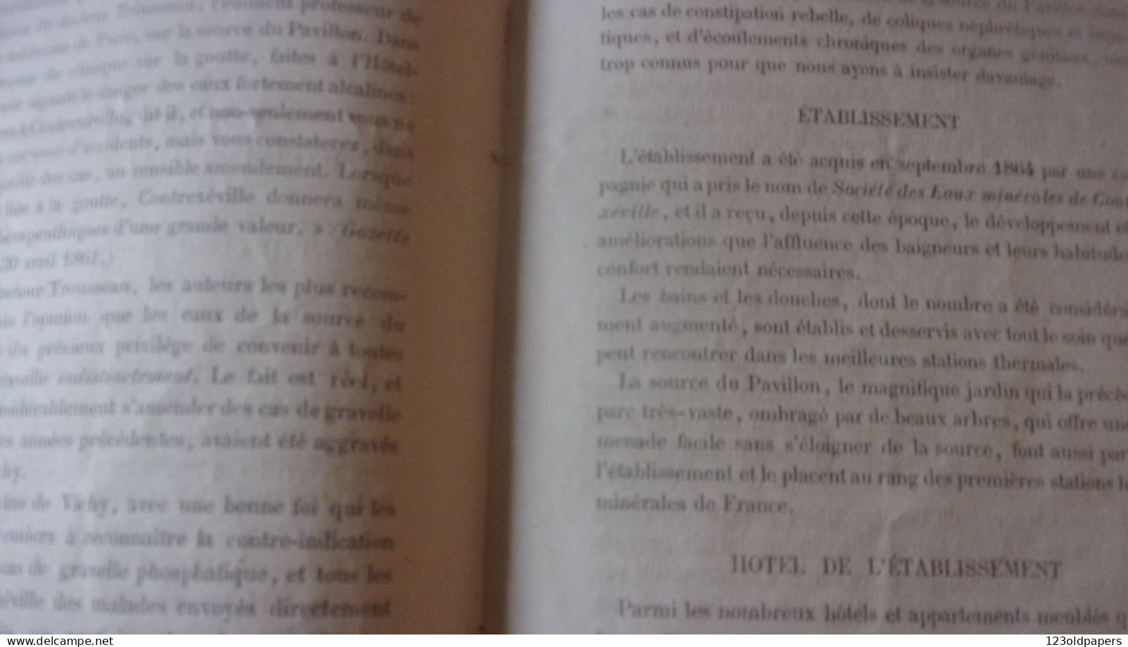 1865 NOTICE SUR EAUX MINERALES SOURCE DU PAVILLON CONTREXEVILLE ETABLISSEMENT  HYDROMINERAL HISTORIQUE .. - Lorraine - Vosges
