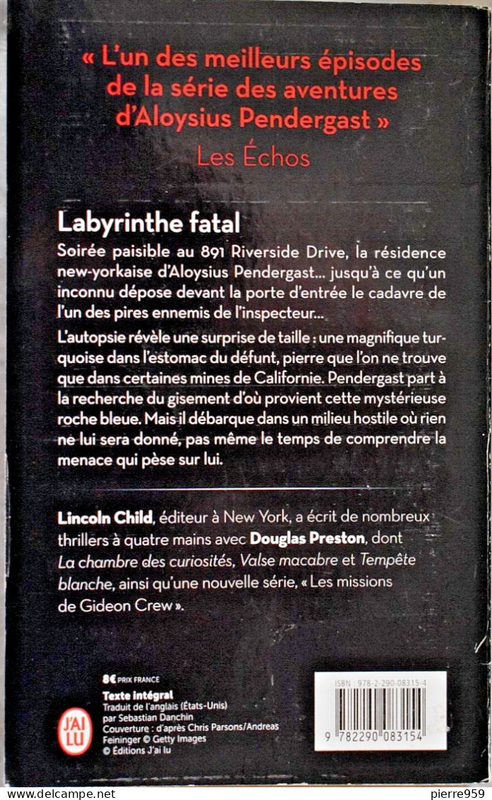 Labyrinthe Fatal - Douglas Preston & Lincoln Child - J'ai Lu