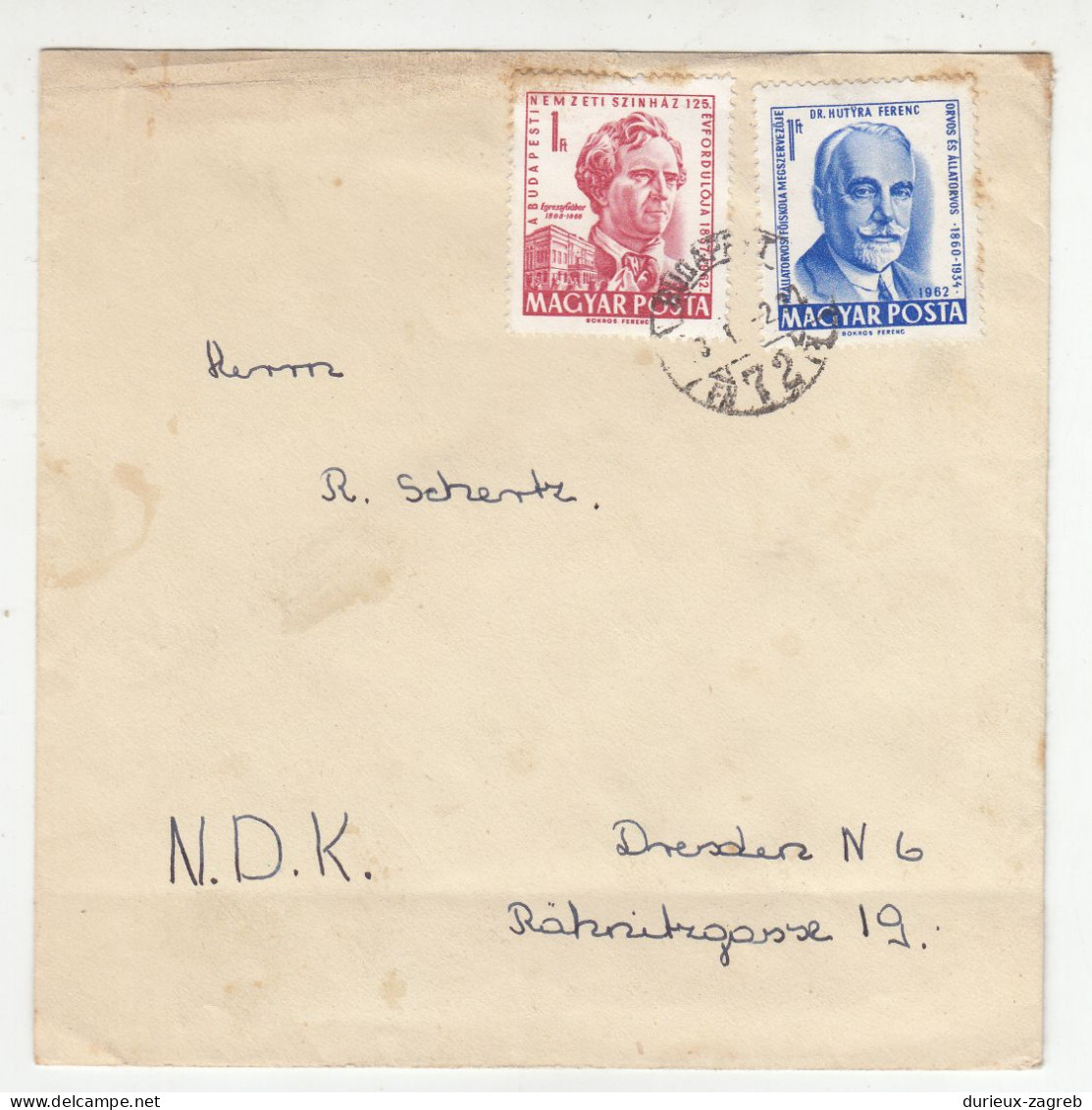 Hungary Letter Cover Posted 196? To Germany DDR B231120 - Lettres & Documents
