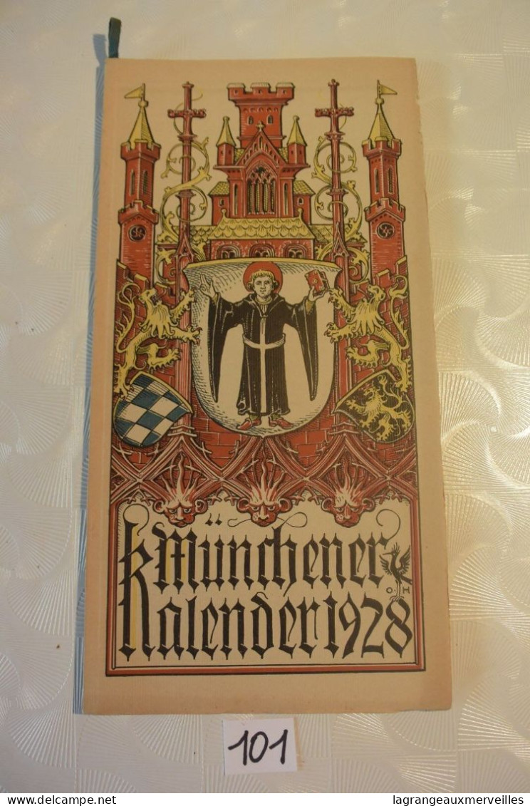 C101 MUNCHENER KALENDER 1928 German Pulp Paper Otto Hupp WW1 WW2 - Groot Formaat: 1921-40