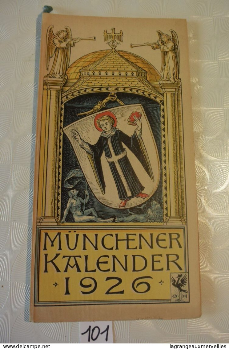 C101 MUNCHENER KALENDER 1926 German Pulp Paper Otto Hupp WW1 WW2 - Grossformat : 1921-40