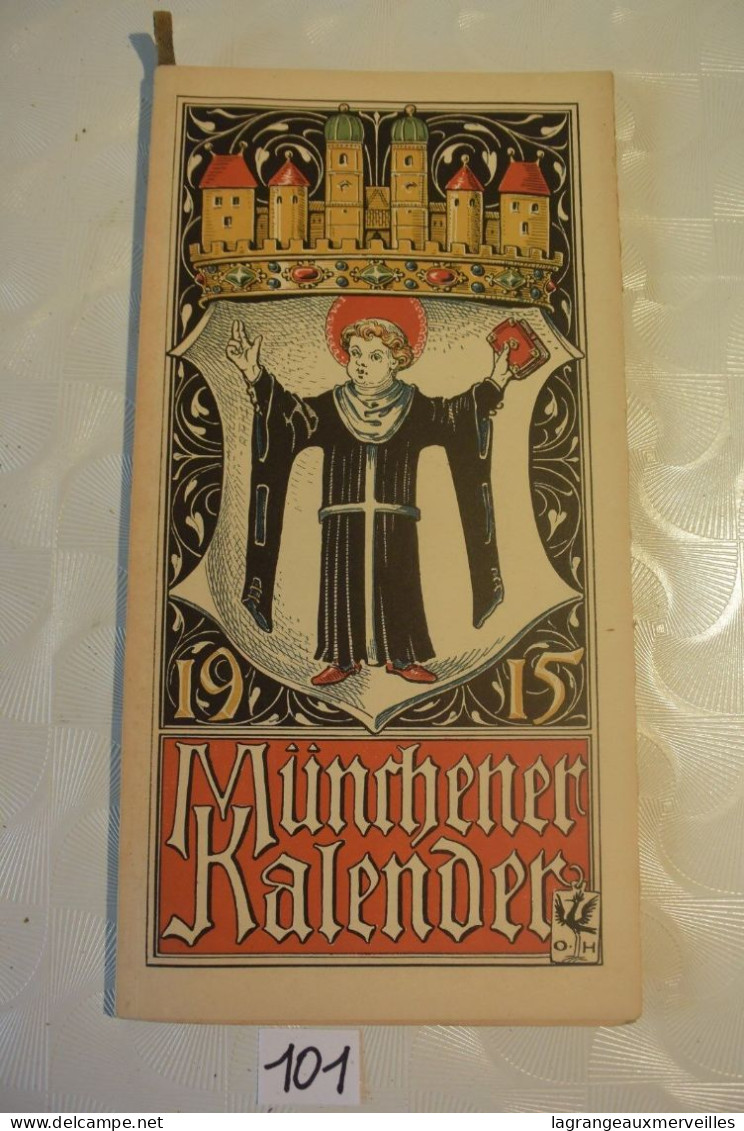 C101 MUNCHENER KALENDER 1915 German Pulp Paper Otto Hupp WW1 WW2 N°2 - Groot Formaat: 1901-20