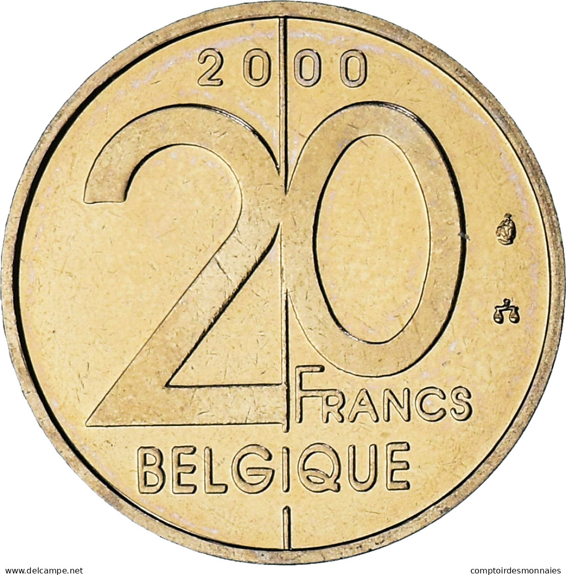 Belgique, Albert II, 20 Francs, 20 Frank, 2000, Série FDC, FDC, Nickel-Bronze - 20 Frank