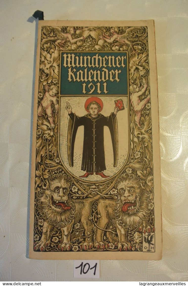 C101 MUNCHENER KALENDER 1911 German Pulp Paper Otto Hupp WW1 WW2 N°2 - Grossformat : 1901-20