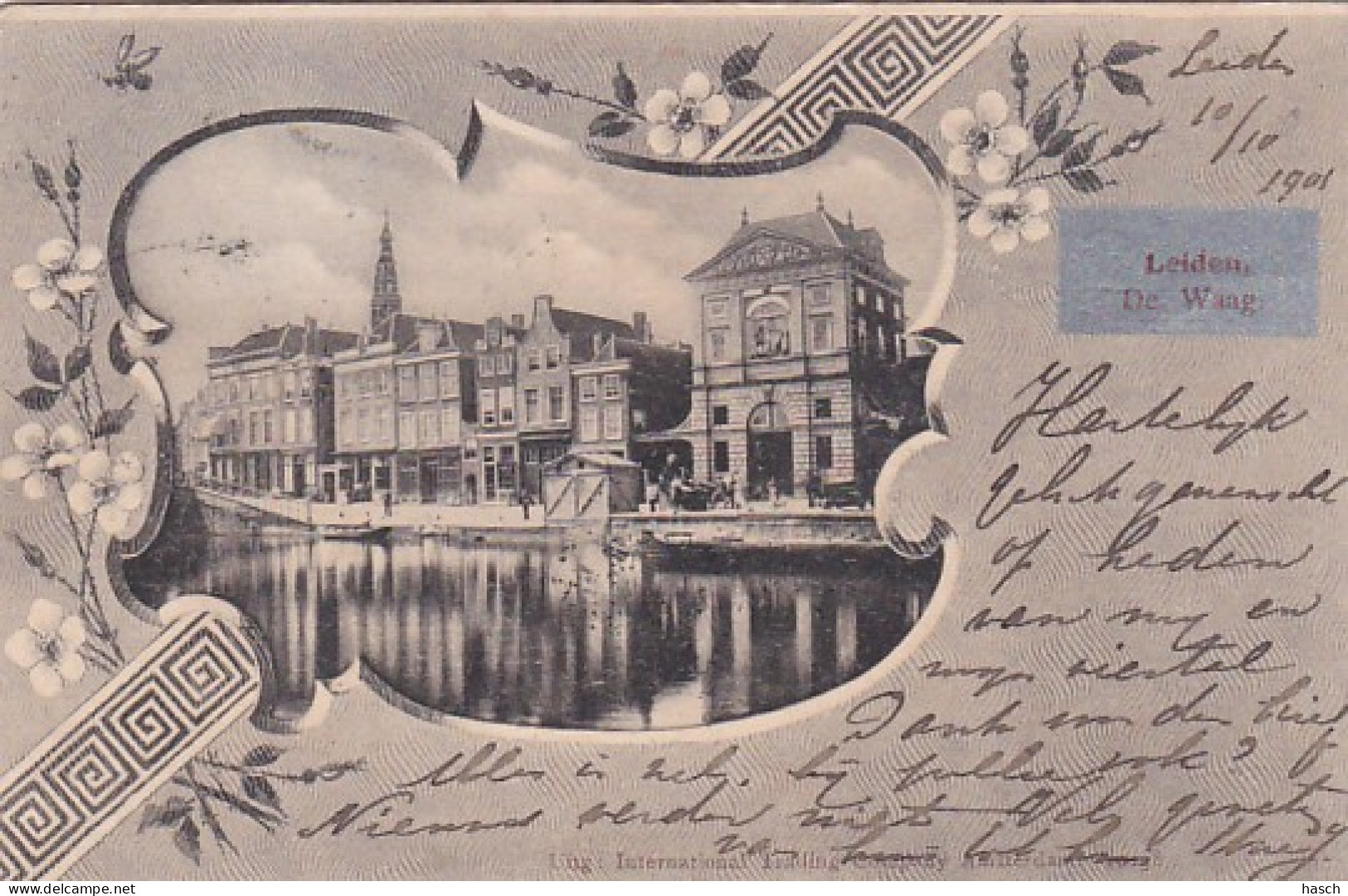 4844436Leiden, De Waag. (poststempel 1901) - Leiden