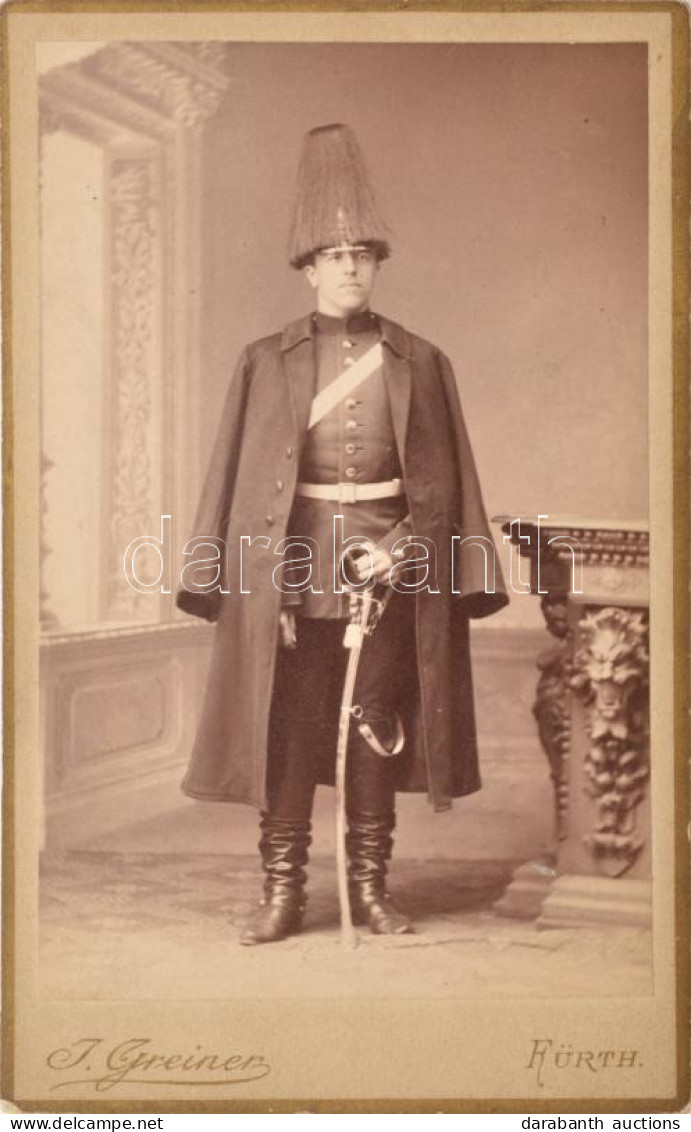 Cca 1880 Bajor Katonatiszt Vizitkártya Fotója Bavarian Soldier - Other & Unclassified