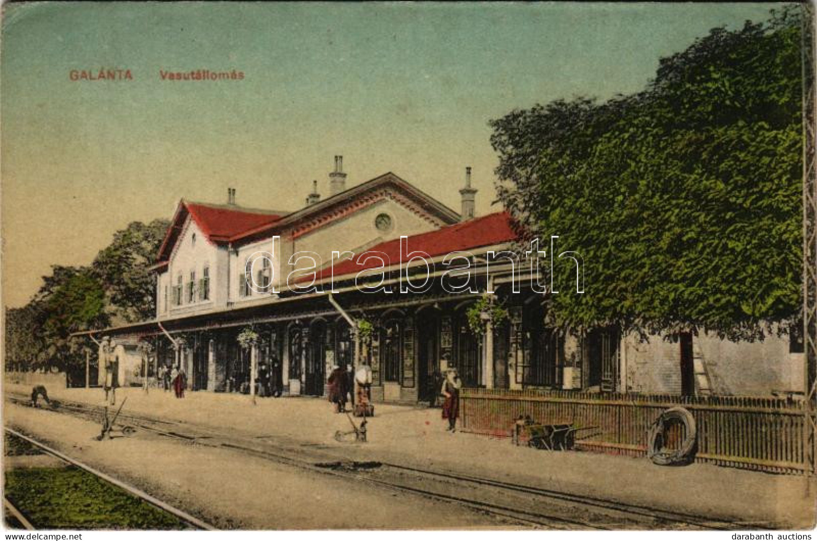 * T2/T3 Galánta, Vasútállomás. Vasúti Levelezőlapárusítás 321. / Railway Station (EK) - Non Classés