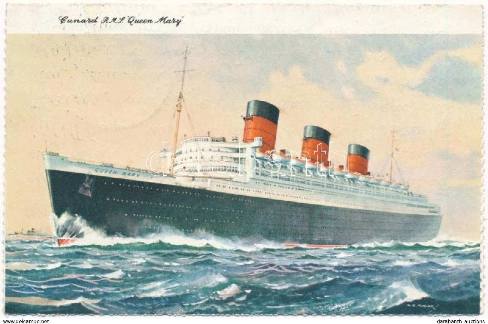 T2 1964 Cunard Line RMS Queen Mary, British Ocean Liner, Folding Card - Non Classés