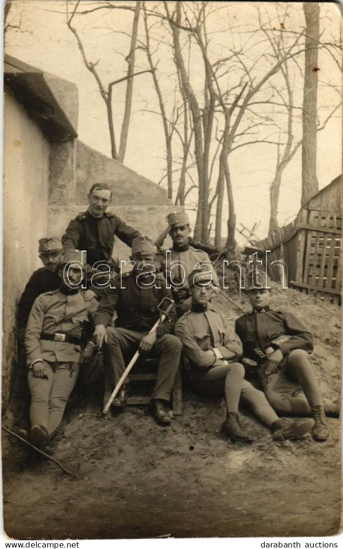 ** T2/T3 Osztrák-magyar Katonák Csoportképe / WWI Austro-Hungarian K.u.K. Military, Group Of Soldiers. Photo - Non Classés