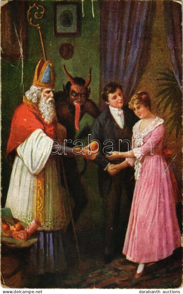 * T2/T3 Christmas. Krampus And Saint Nicholas. O.K.W. 1633-1. (fa) - Non Classés