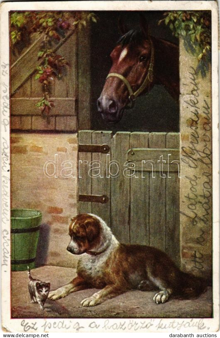 T2/T3 1933 Dog With Horse And Cat. M. M. Nr. 1165. (EK) - Ohne Zuordnung