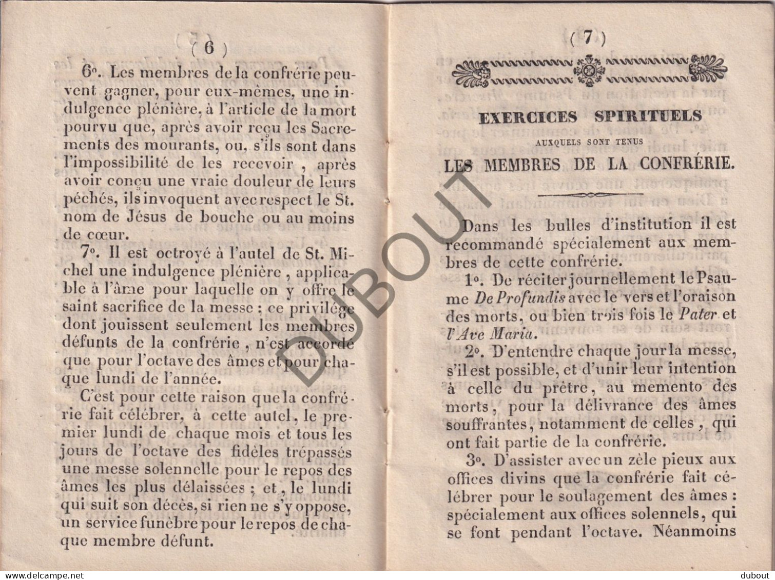 TIENEN/TIRLEMONT Notice Abrégée Fidèles Trépassés St Germain 1839 Drukkerij Merckx-Mertens (W260) - Antiquariat