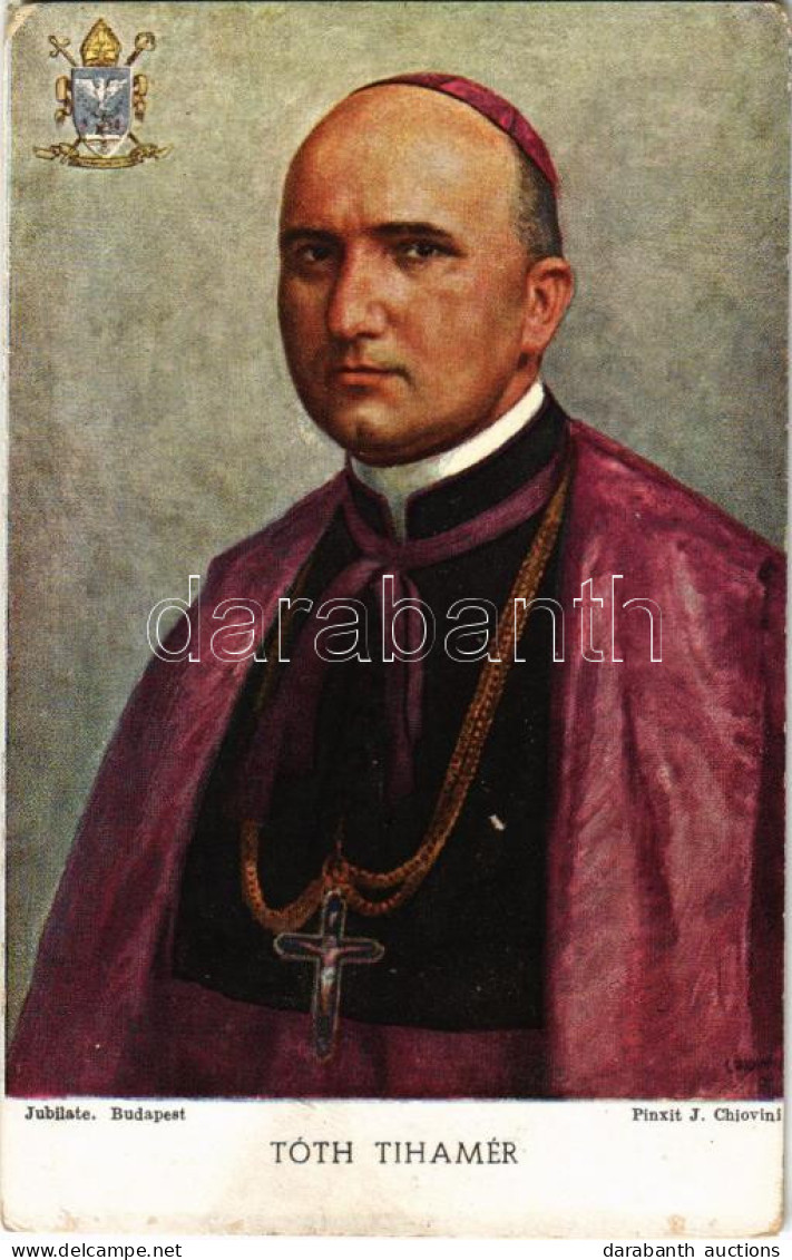 * T3 Tóth Tihamér (1889-1939), Veszprémi Püspök S: J. Chiovini (kopott Sarkak / Worn Corners) - Ohne Zuordnung