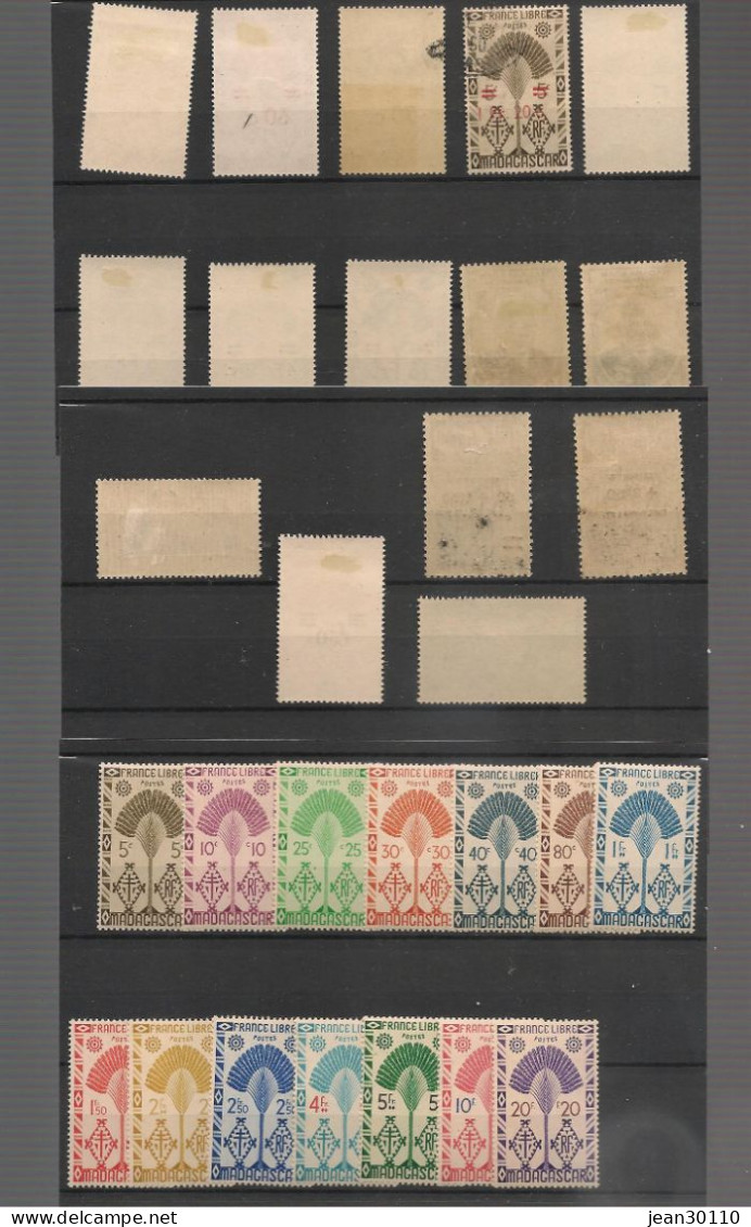 MADAGASCAR ANNÉES 1943/45 N° Y/T : 205/278* 279-284-285-287-288-290/299* Et Oblitérés - Used Stamps