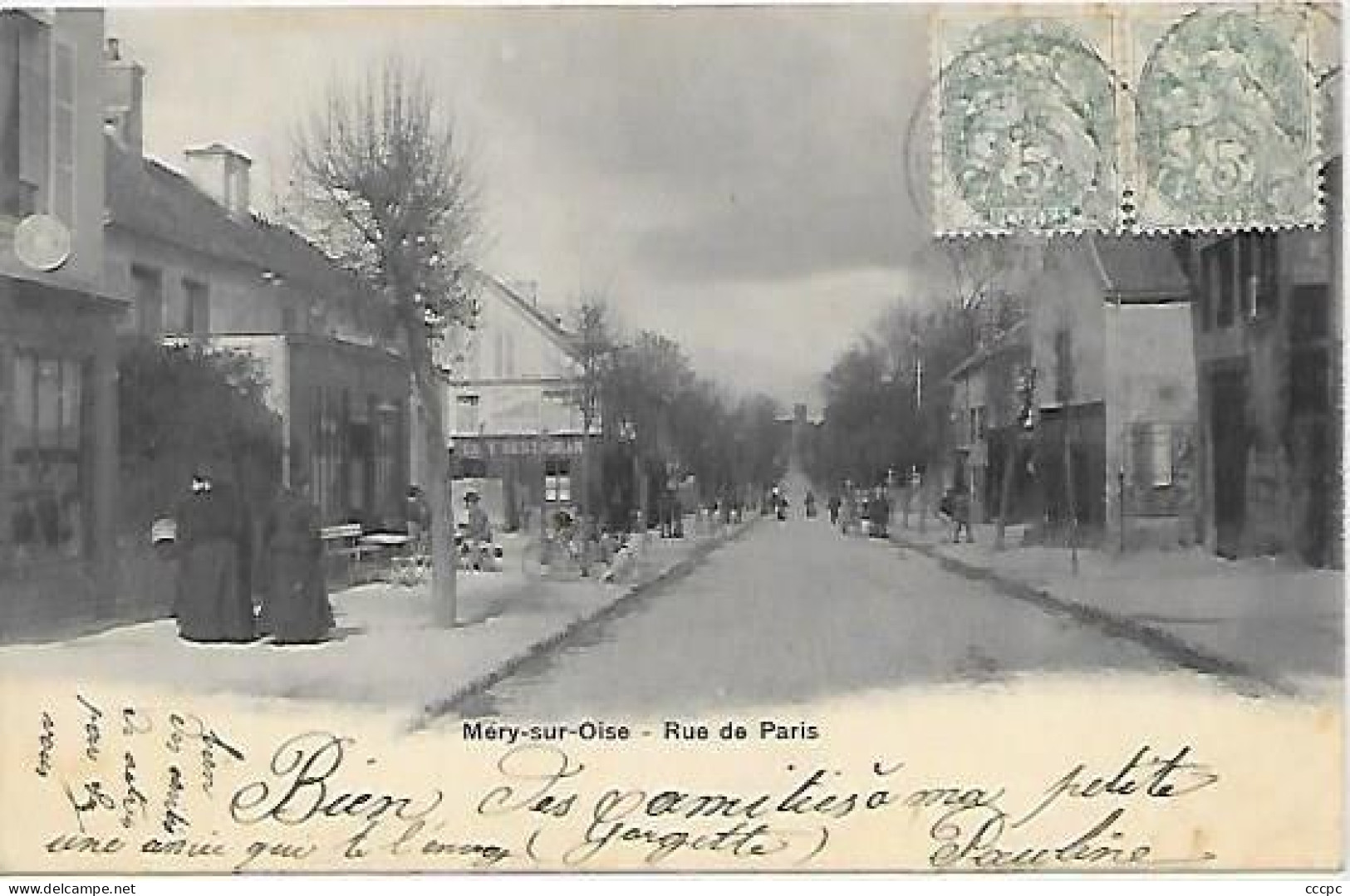 CPA Méry-sur-Oise Rue De Paris - Mery Sur Oise