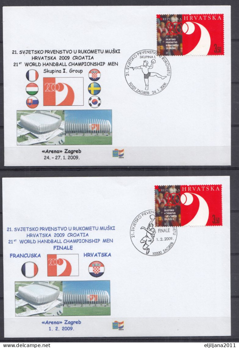 Action !! SALE !!⁕ Croatia 2009 ⁕ World Handball Championship Men & Finale Francuska - Hrvatska ⁕ 2v Commemorative Cover - Pallamano