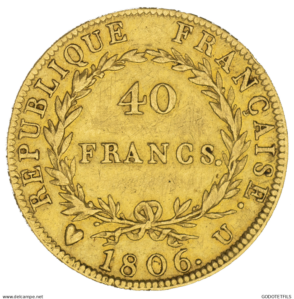 Premier Empire- 40 Francs Napoléon Ier  1806 Turin - 40 Francs (or)