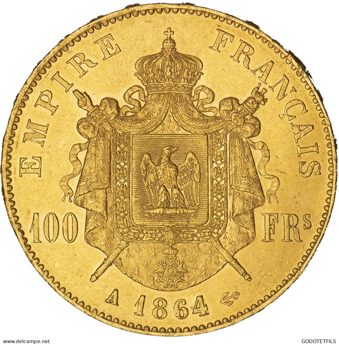 Second-Empire-100 Francs Napoléon III Tête Laurée 1864 Paris - 100 Francs (oro)