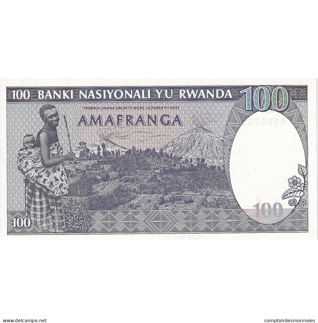 Rwanda, 100 Francs, 1982, 1982-08-01, KM:18, NEUF - Rwanda