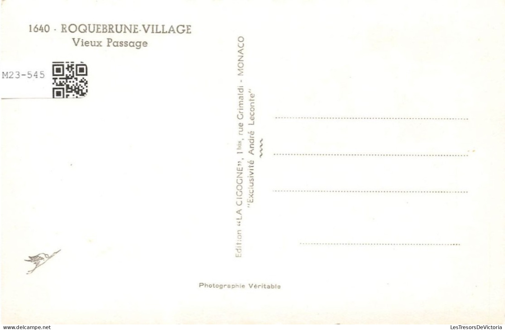 FRANCE - Roquebrune Village - Vieux Passage - Postes - Personnes Dans Les Allées - Carte Postale Ancienne - Roquebrune-Cap-Martin