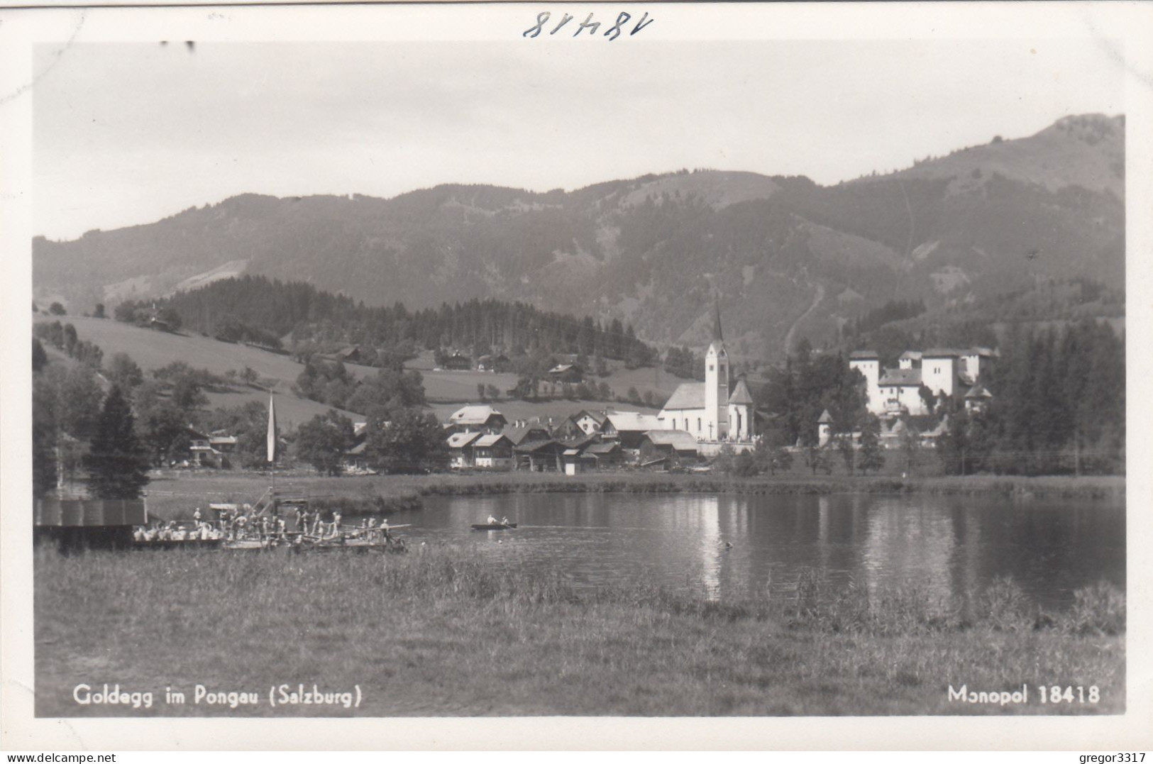 D8832) GOLDEGG Im PONGAU - Salzburg - Foto AK Mit Schwimmbad Kirche Schloß Kinder - Goldegg