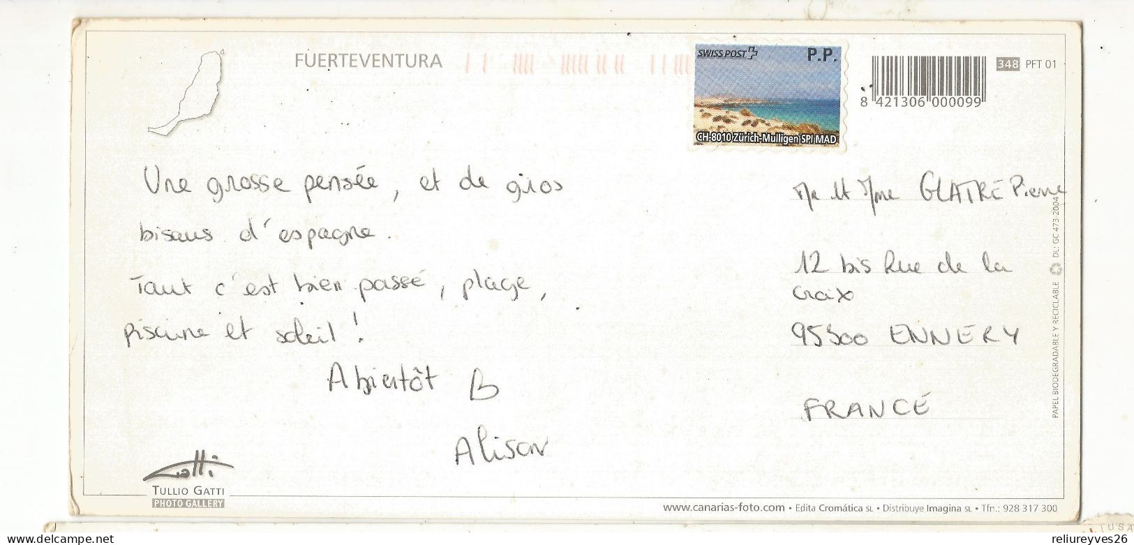 CPM, G.F. Espagne , Fuerteventura ,Ed. Tullio Gatti , Phot. Galery , Format 22 X 11 Cm - Fuerteventura