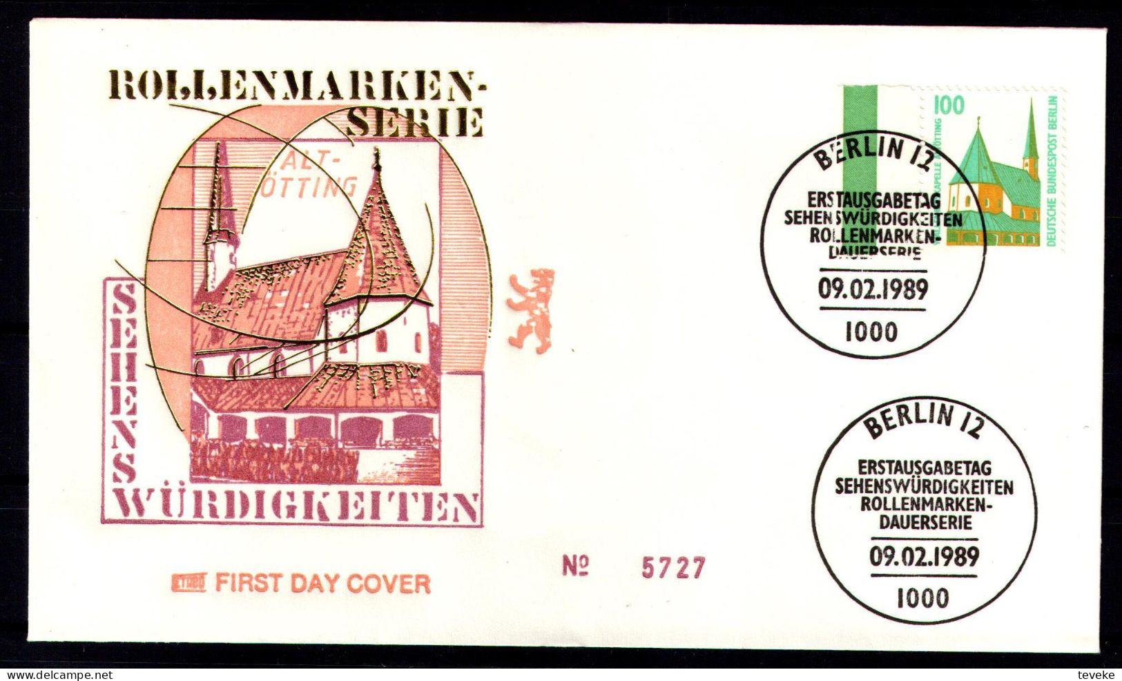 BERLIN 1989 - Michel Nr. 834A/835A FDC - Sehenswürdigkeiten - 1981-1990