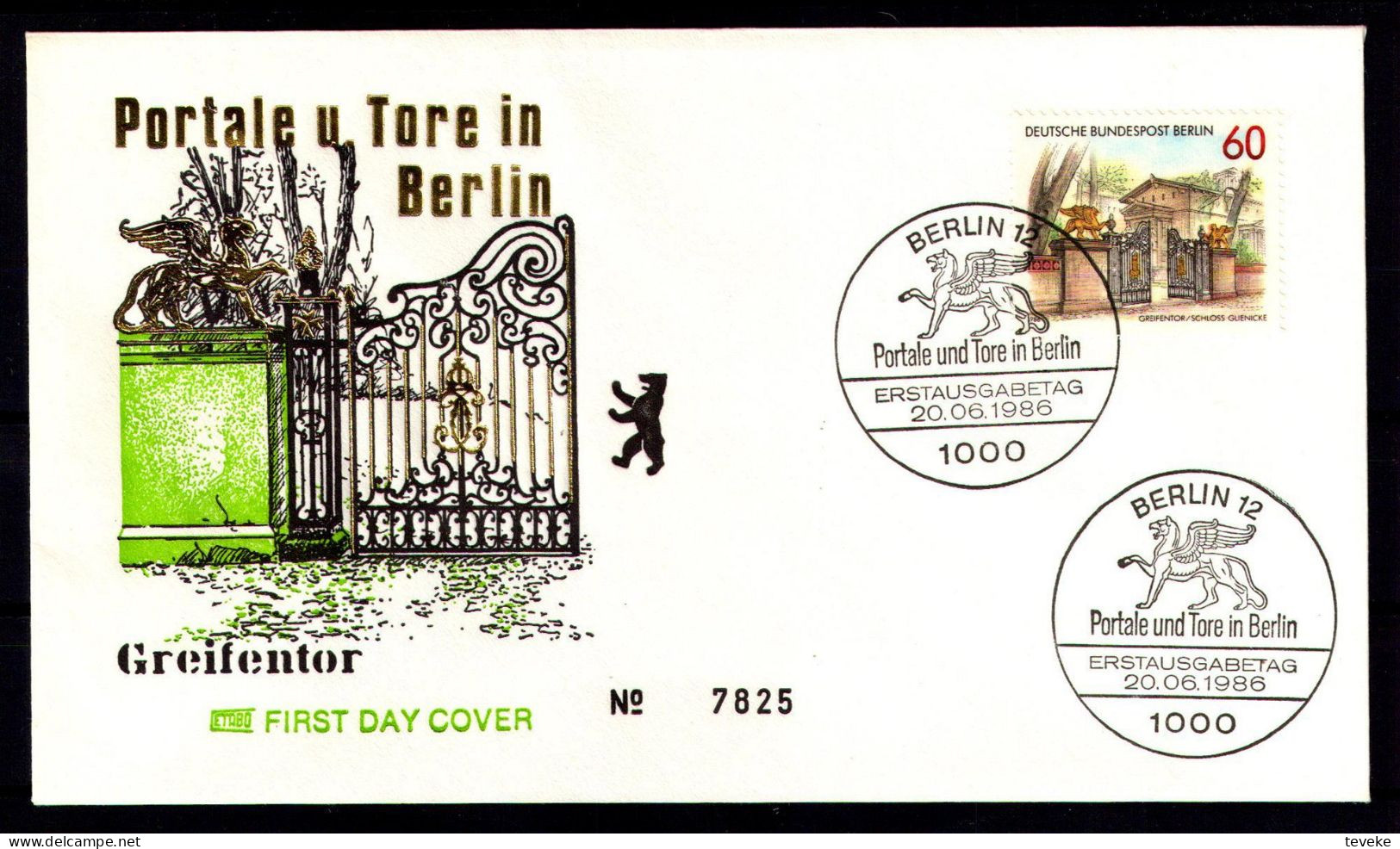 BERLIN 1986 - Michel Nr. 761/763 FDC - Portale Un Tore In Berlin - 1981-1990