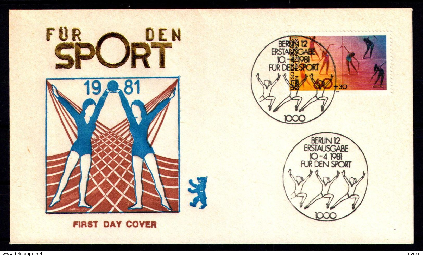 BERLIN 1981 - Michel Nr. 645/646 FDC - Sporthilfe - 1981-1990