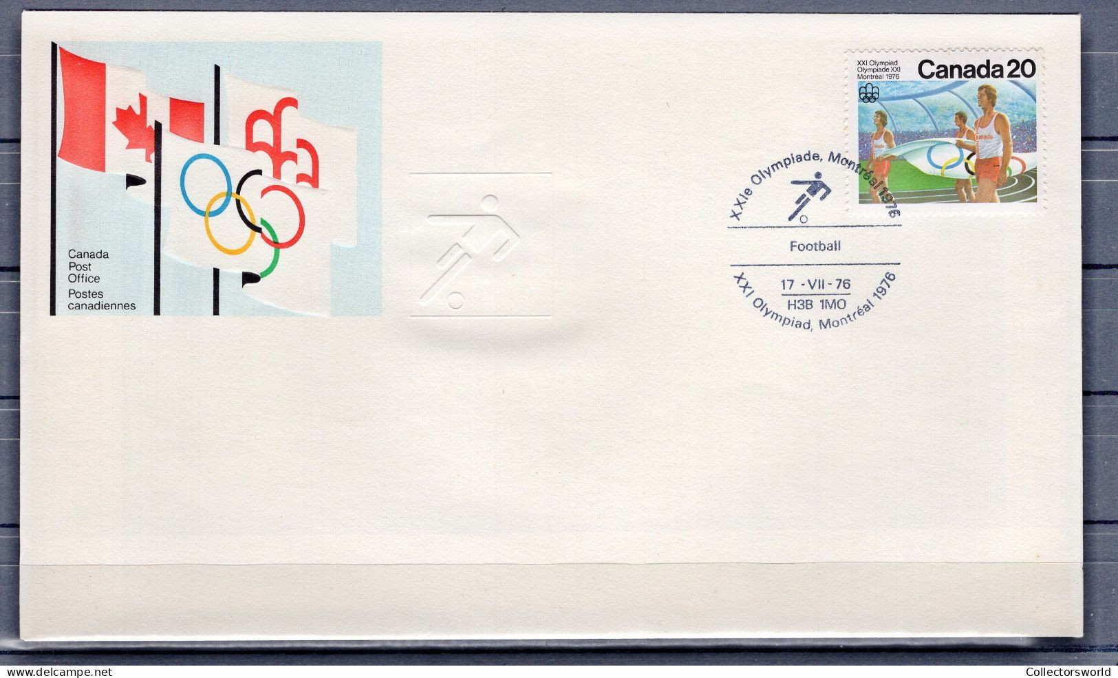 Canada 5 X Embossed FDC Olympics 1976 Football Handball Volleyball Fencing Wrestling - Special Cancels - 1971-1980