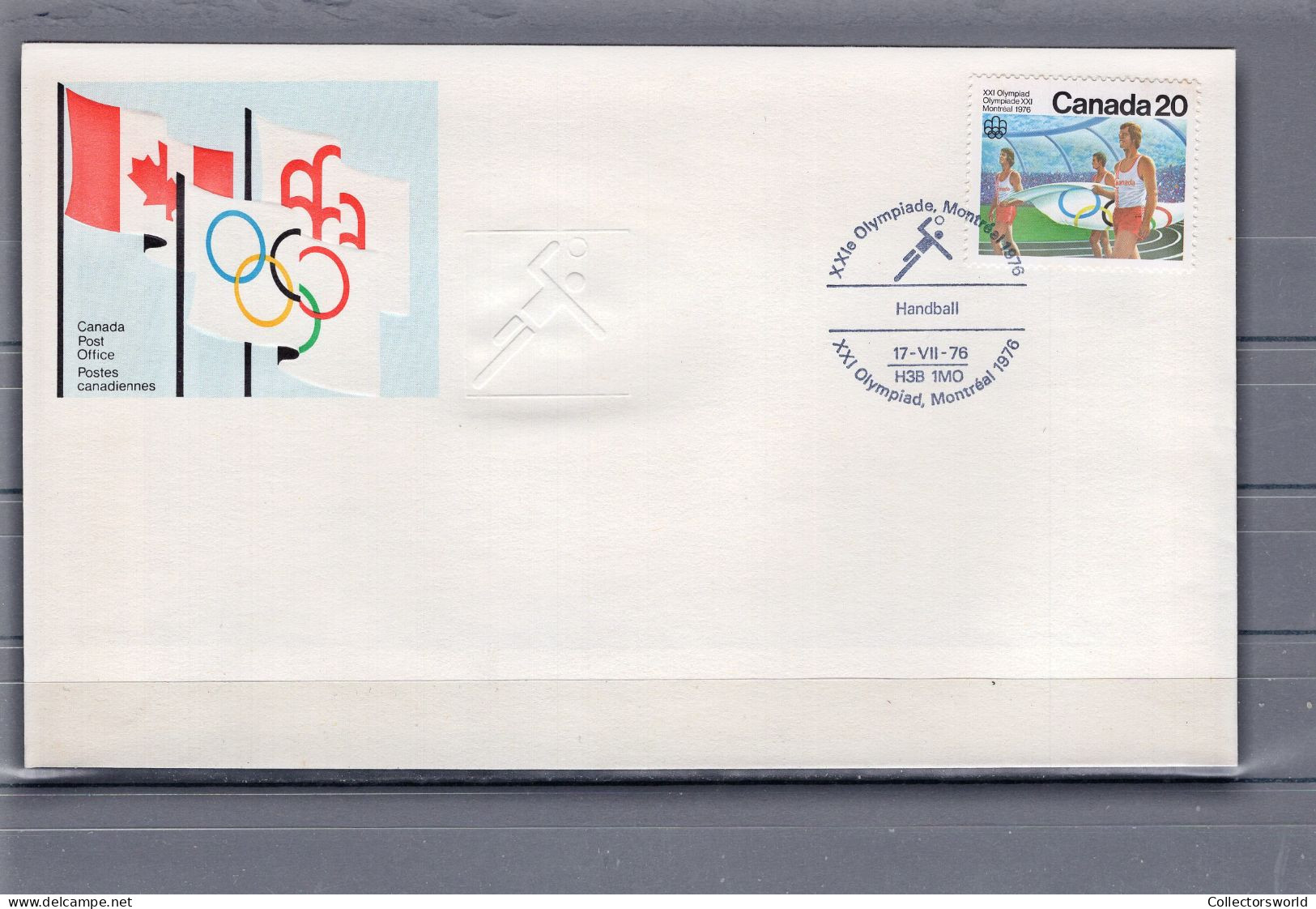 Canada 5 X Embossed FDC Olympics 1976 Football Handball Volleyball Fencing Wrestling - Special Cancels - 1971-1980