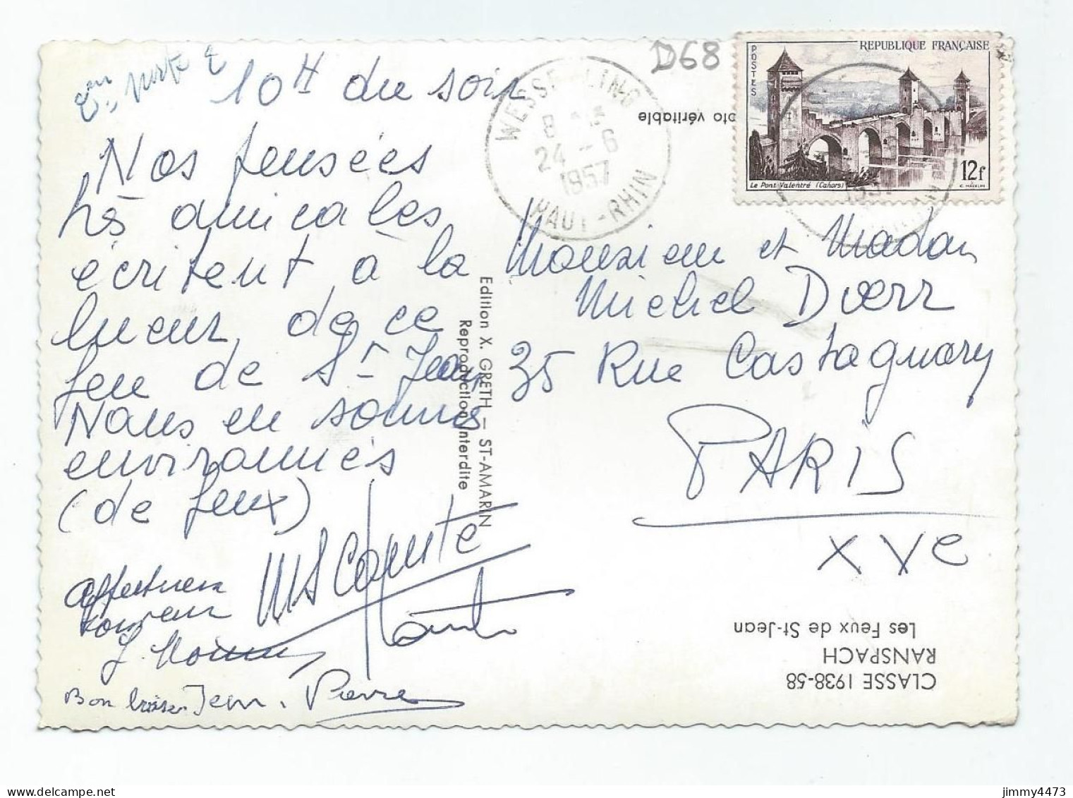 CPM - RANSPACH - Les Feux De La Saint-Jean En 1957 ( Canton De Cernay Haut Rhin ) N°1938-58 - Edit. X.GRETH - Cernay